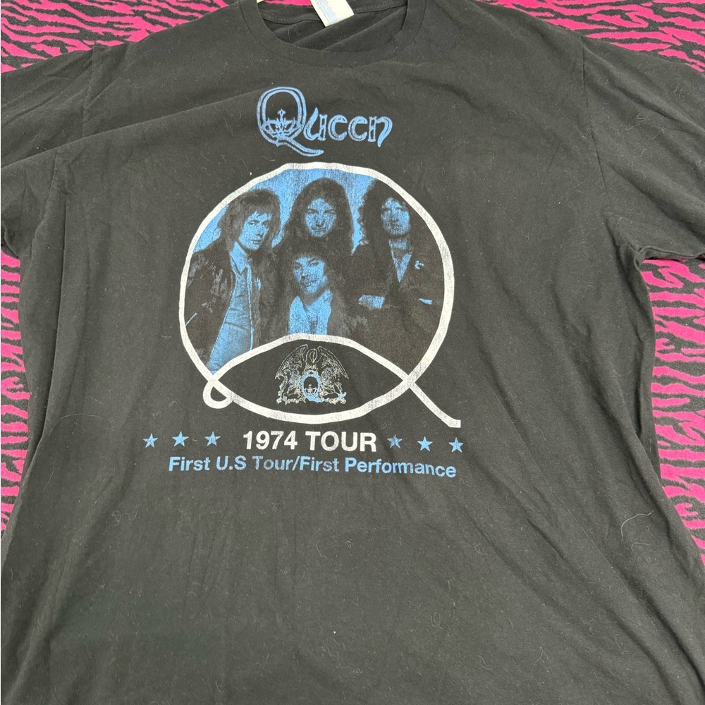 Queen 1974 Tour Black T-Shirt